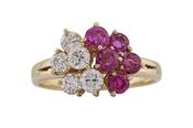 Ruby and diamond Cluster image