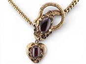 Victorian Garnet serpent necklace image