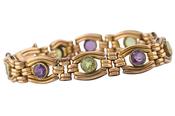 Gold suffragette gemstone bracelet image