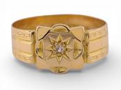 Victorian 18ct Gold Diamond Band Ring image