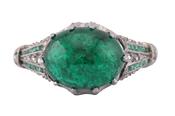 Emerald art deco ring image