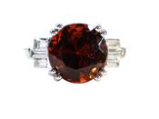 Garnet and Diamond Ring image