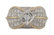18kt Yellow and White Gold Diamond Bombé Ring