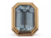 18ct Gold Aquamarine Cocktail Ring est 50ct image