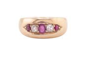 VICTORIAN RUBY AND DIAMOND RING, 1887
