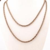 LATE VICTORIAN 15 KARAT GOLD CELESTIAL FANCY-LINK CHAIN, CIRCA 1890 image