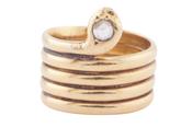 LATE VICTORIAN ROSE-CUT DIAMOND FIVE-COIL SNAKE RING, CIRCA 1890 image