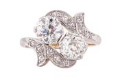 VICTORIAN DIAMOND TOI ET MOI RING, CIRCA 1890 image