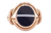 MID-VICTORIAN BANDED AGATE RING, CIRCA 1870 image