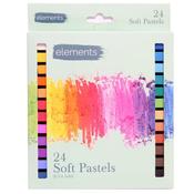 Chalk/Soft pastels mixed colours box 24 image
