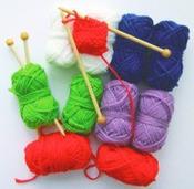 Knitting Kit - 10 x Wool &amp; 10 x Wooden Knitting Needles - Craftyart image
