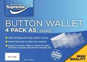 A5 Clear Button Wallet pack 4