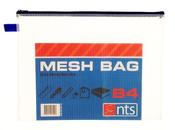 Mesh bags B4 assorted zip colours pack 12