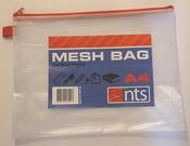 Mesh bags A4 assorted zip colours pack 12