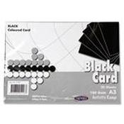 A3 Black card pack 100 sheets