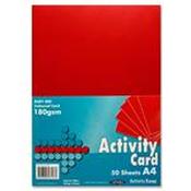 A4 Red card pack 50 sheets
