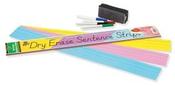 Dry Erase Sentence Strips, 3" x 24" Assorted, Ruled,
