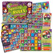L68 6 Super Spelling Rules Board Games - Craftyart image