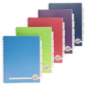 A4 250pg Pp 5 Subject Project Book pack 5 Assorted - Craftyart