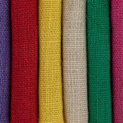 Coloured Hessian Assorted pack 6 sheets 9" x 11"