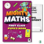 9781804580929 Mighty Maths 1ST CLASS PACK (Pupil's Book/Pupil Assessment Book) Gill Education - Craftyart image