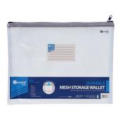 Blue A4+ Durable Mesh Wallet - Clear pack 12 - Craftyart