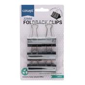Pkt.6 32mm Foldback Clips - Craftyart