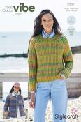 Stylecraft That Colour Vibe Chunky Pattern 10021 - Sweater &amp; Cardigan