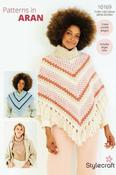 Stylecraft Serene &amp; Grace Aran Pattern 10169 - Crochet Ponchos