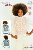 Stylecraft Serene &amp; Grace Aran Pattern 10170 - Crochet Sweater &amp; Tank Top