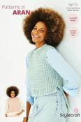 Stylecraft Serene &amp; Grace Aran Pattern 10171 - Crochet Tank Tops
