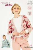 Stylecraft Serene &amp; Grace Aran Pattern 10172 - Crochet Sweater &amp; Cardigan