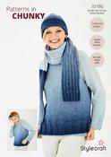 Stylecraft Horizon Chunky Pattern 10186 - Sweater, Hat &amp; Scarf