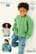 Stylecraft Merry Go Round DK &amp; Special DK Pattern 10197 - Crochet Sweater, Tank, Hat &amp; Scarf
