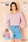 Stylecraft Cotton Twist DK &amp; Colour Burst DK Pattern 10207 - Crochet Cropped Top &amp; Sweater