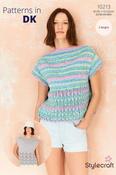Stylecraft Cotton Twist DK &amp; Colour Burst DK Pattern 10213 - Tops