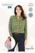 Stylecraft Colour Burst, Special &amp; Recreate DK Pattern 10263 - Crochet Jackets image