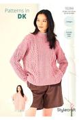 Stylecraft Naturals Pure Wool &amp; Life DK Pattern 10284 - Cable &amp; Texture Sweater &amp; Tank image