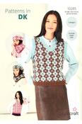 Stylecraft Naturals Pure Wool &amp; Life DK Pattern 10285 - Fair Isle Tank, Hat &amp; Cowl image
