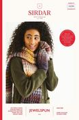 Sirdar Jewelspun Aran Pattern 10294 - Scarf, Hat &amp; Mittens