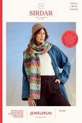Sirdar Jewelspun with Wool Chunky Pattern 10710 - Sea Breeze Hat &amp; Scarf