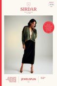 Sirdar Jewelspun Aran Pattern 10720 - Evergreen Edge to Edge Cardigan