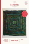 Sirdar Jewelspun Aran Pattern 10724 - Crochet Ornamental Blanket