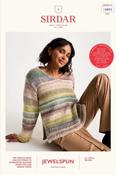 Sirdar Jewelspun with Wool Chunky Pattern 10805 - Set-In-Stone Sweater