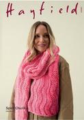 Hayfield Spirit Chunky Pattern 10863 - Wavy Crochet Scarf