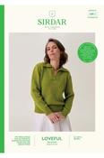 Sirdar Loveful Bio Blend DK Pattern 10911 - Branched Polo Sweater