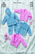 King Cole DK Pattern 2886 - Sweater, Jacket, Trousers &amp; Cardigan