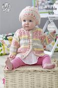 King Cole Cherish &amp; Cherished DK Pattern 5082 - Blanket, Sweater, Cardigans &amp; Hat