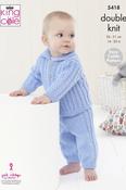 King Cole Comfort DK Pattern 5418 - Jacket &amp; Trousers