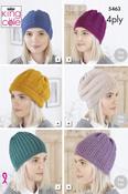 King Cole Merino Blend 4 Ply Pattern 5463 - Hats